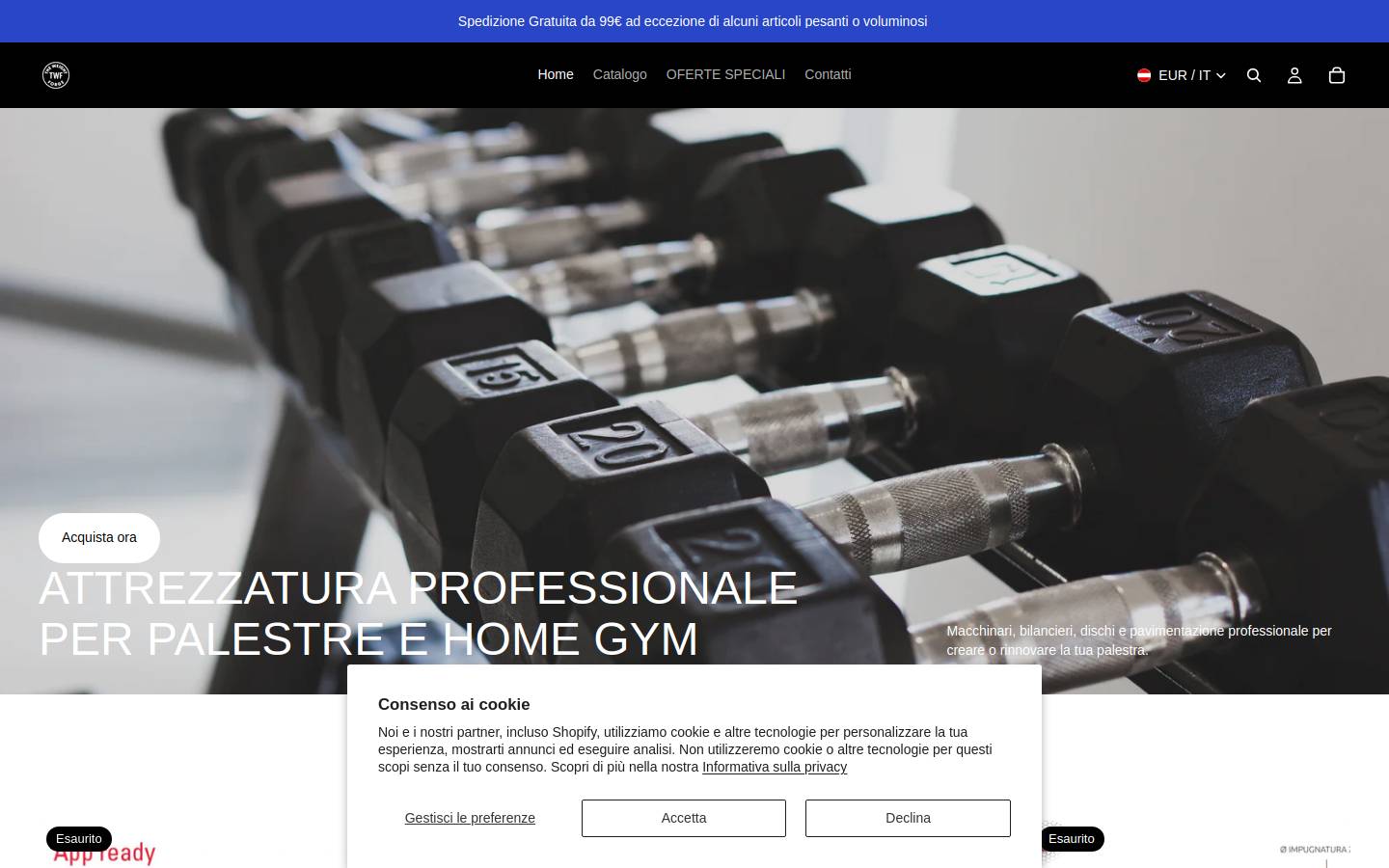 Theweightforge homepage screenshot