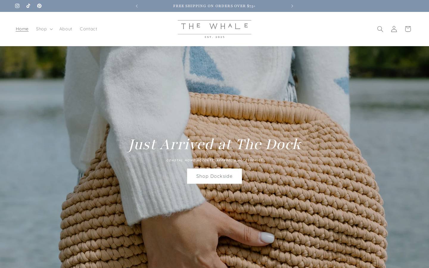 thewhaleboutique.com homepage screenshot