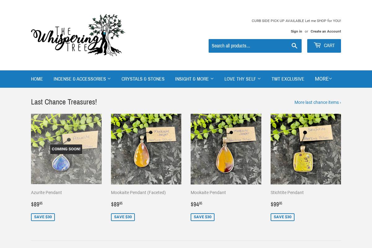 The Whispering Tree Inc. homepage screenshot