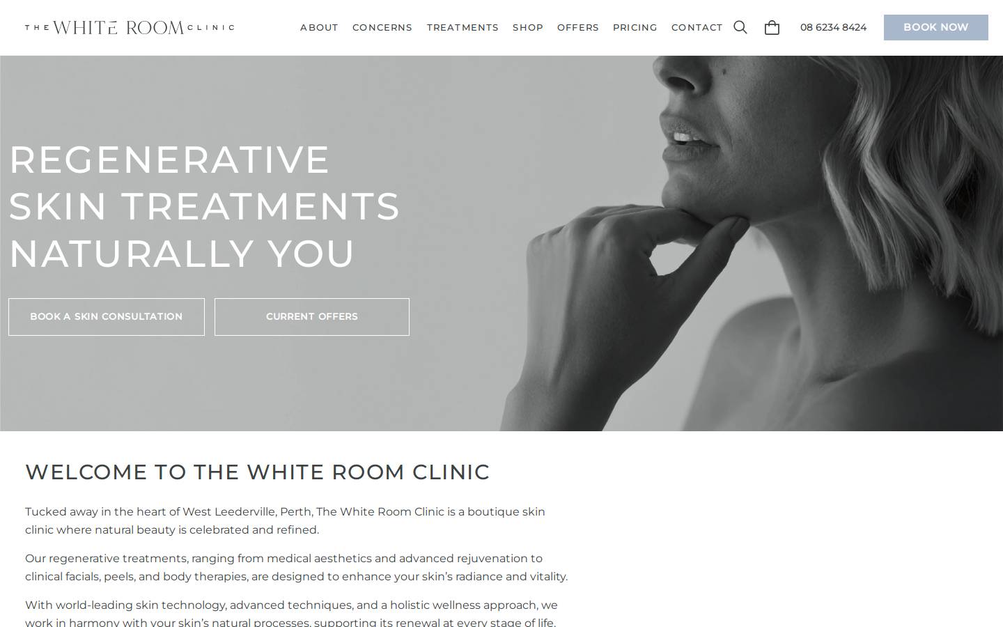 thewhiteroom.clinic homepage screenshot