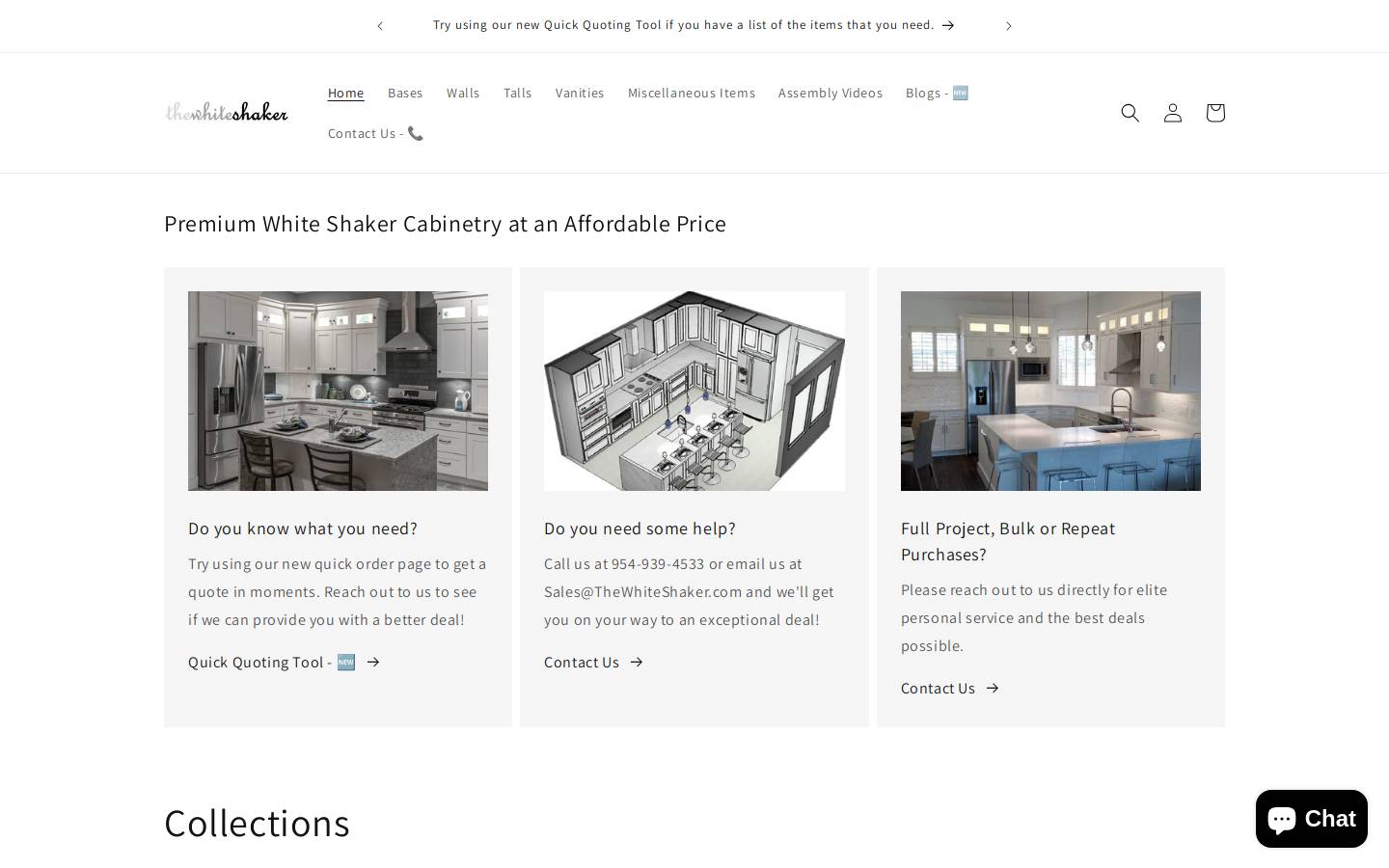 thewhiteshaker.com homepage screenshot