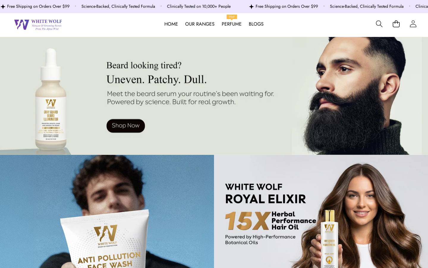 thewhitewolf.us homepage screenshot