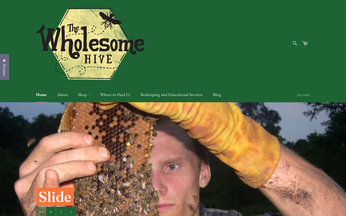 thewholesomehive.com homepage screenshot