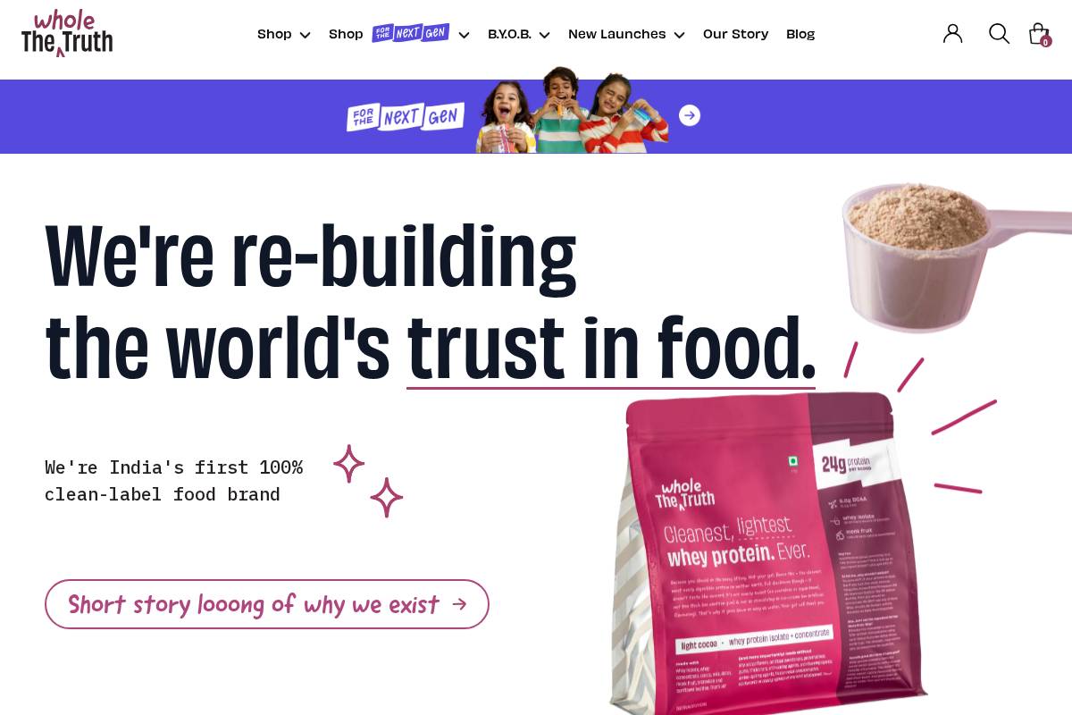 thewholetruthfoods.com homepage screenshot