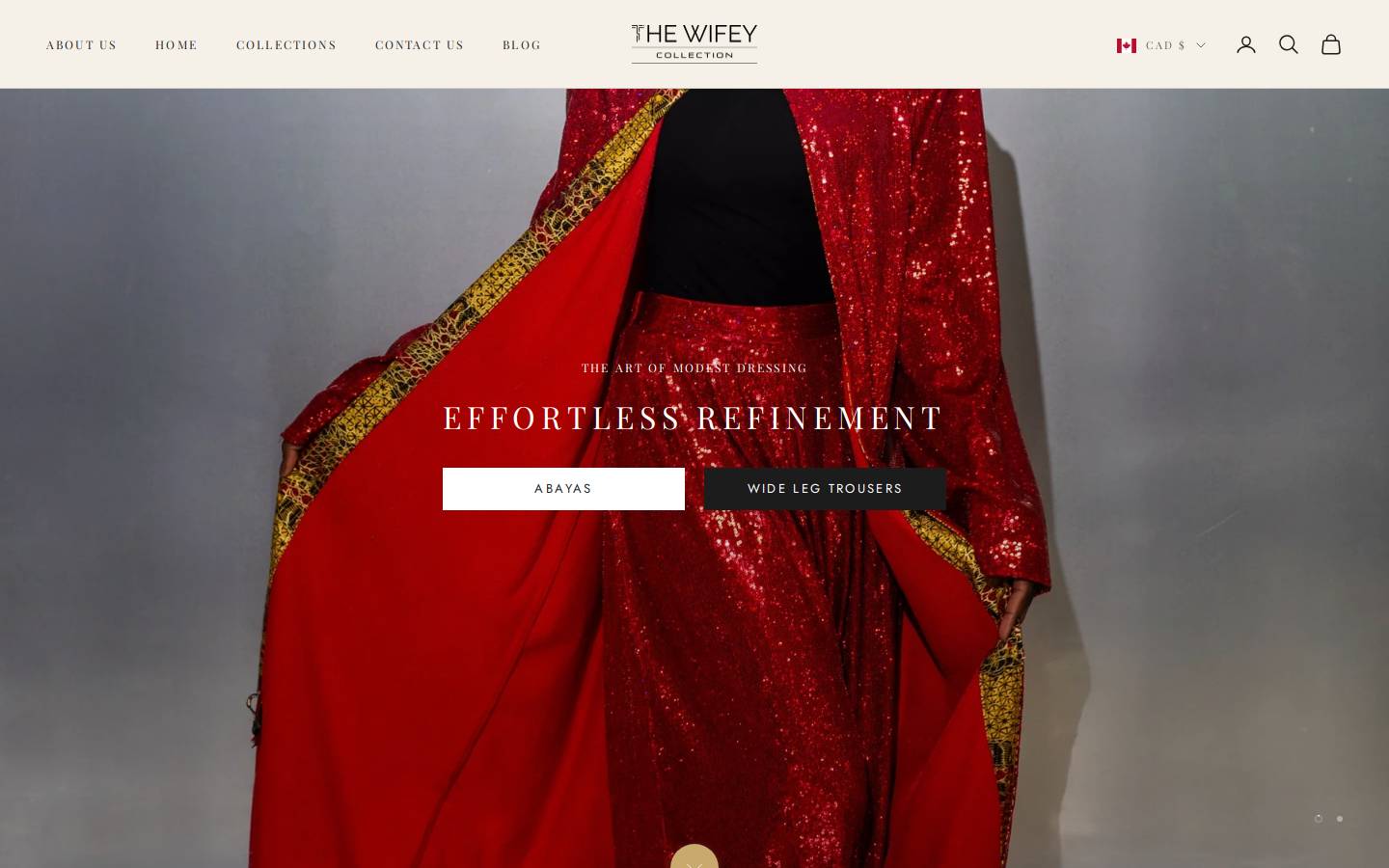 thewifeycollection.ca homepage screenshot