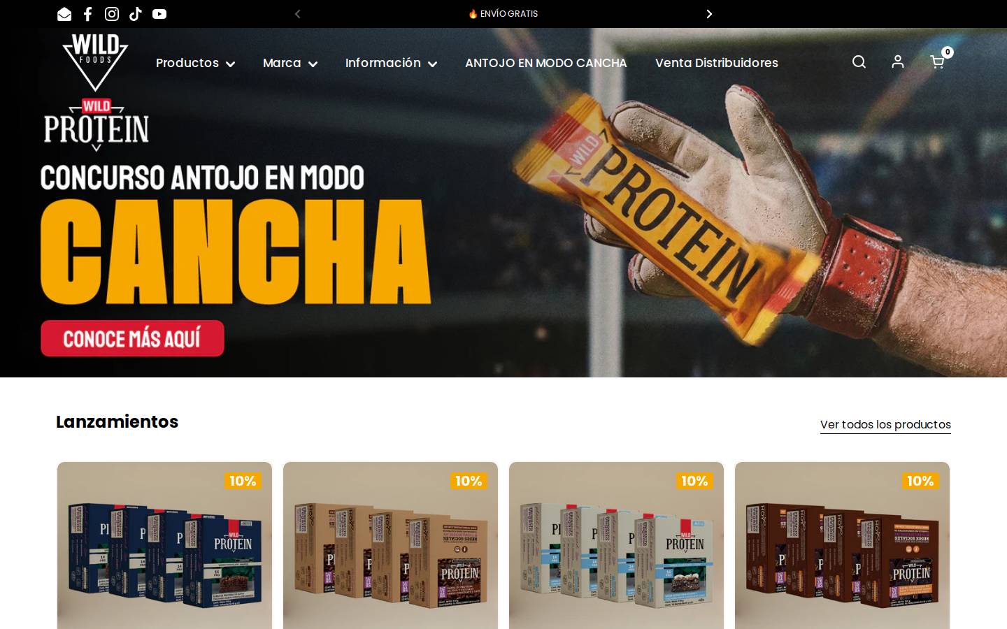 thewildfoods.com.mx homepage screenshot