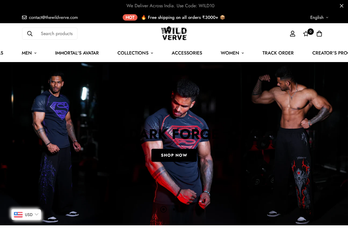 THEWILDVERVE homepage screenshot