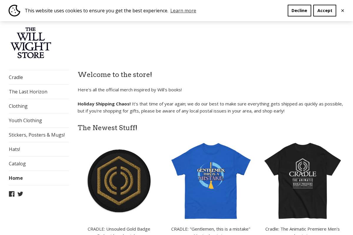 thewillwightstore.com homepage screenshot