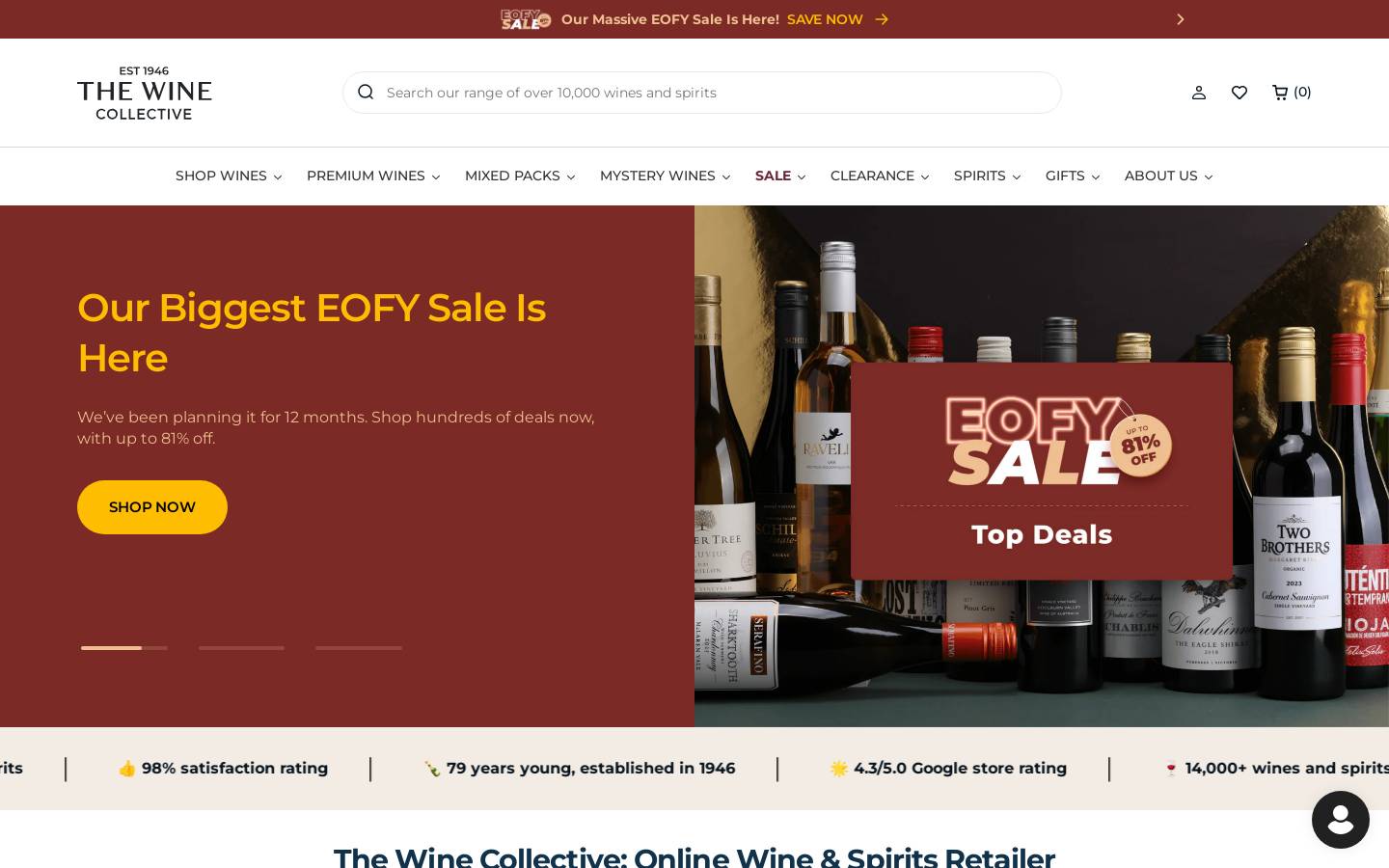 The Wine Collective homepage screenshot