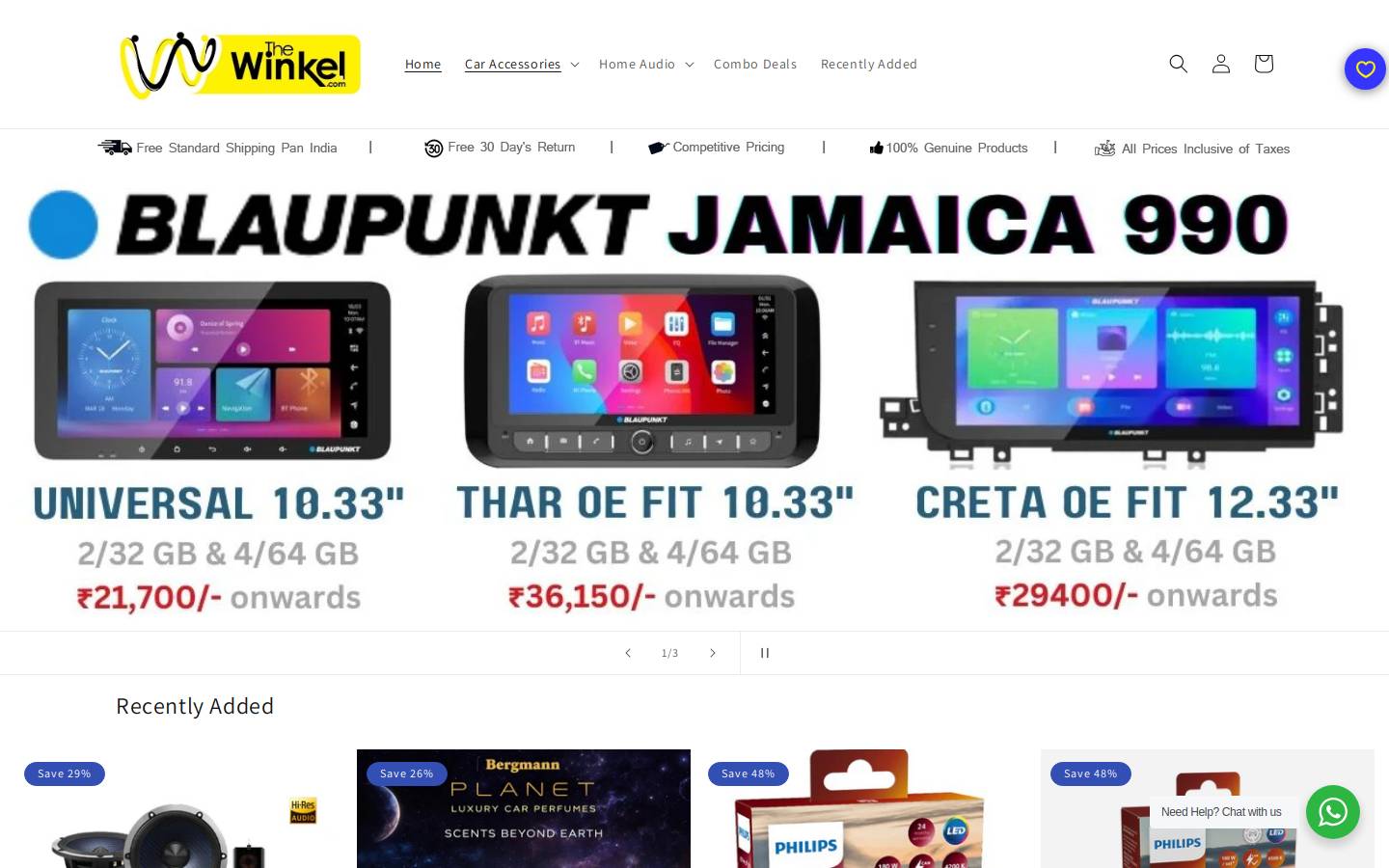 Thewinkel homepage screenshot