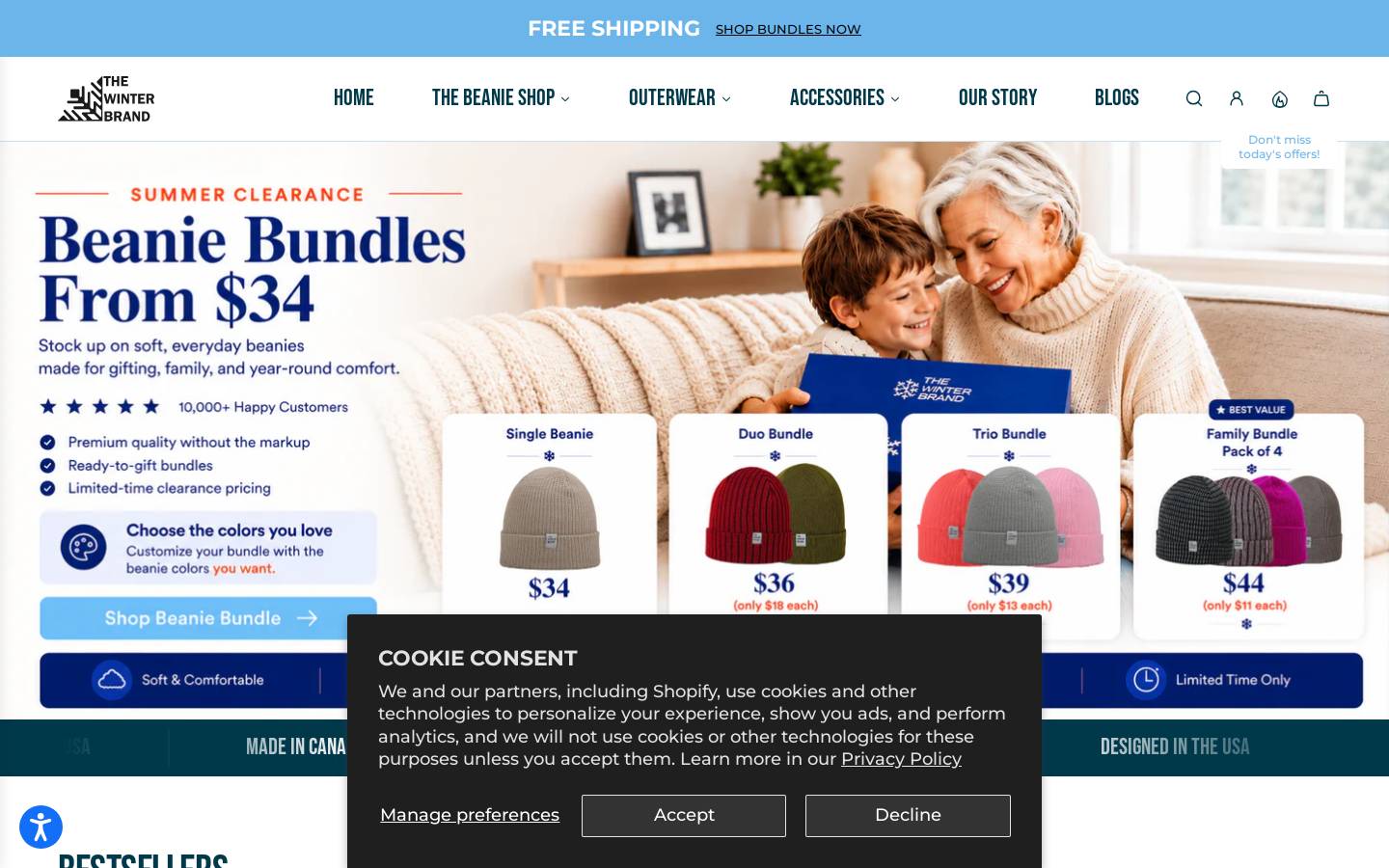 thewinterbrand.com homepage screenshot