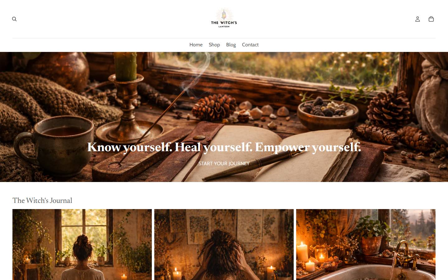 thewitchslantern.com homepage screenshot