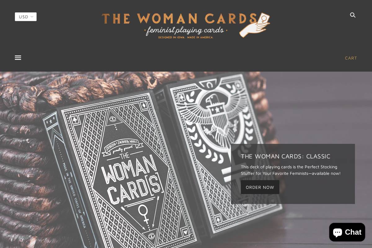 thewomancards.com homepage screenshot