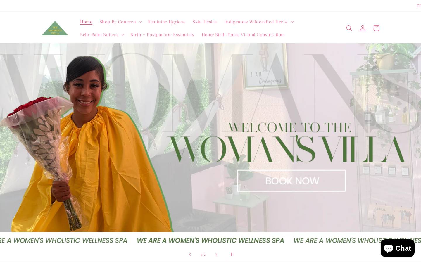 thewomansvilla.com homepage screenshot