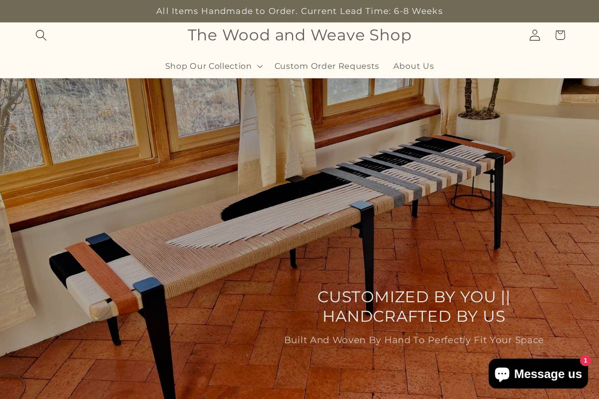 thewoodandweaveshop.com homepage screenshot