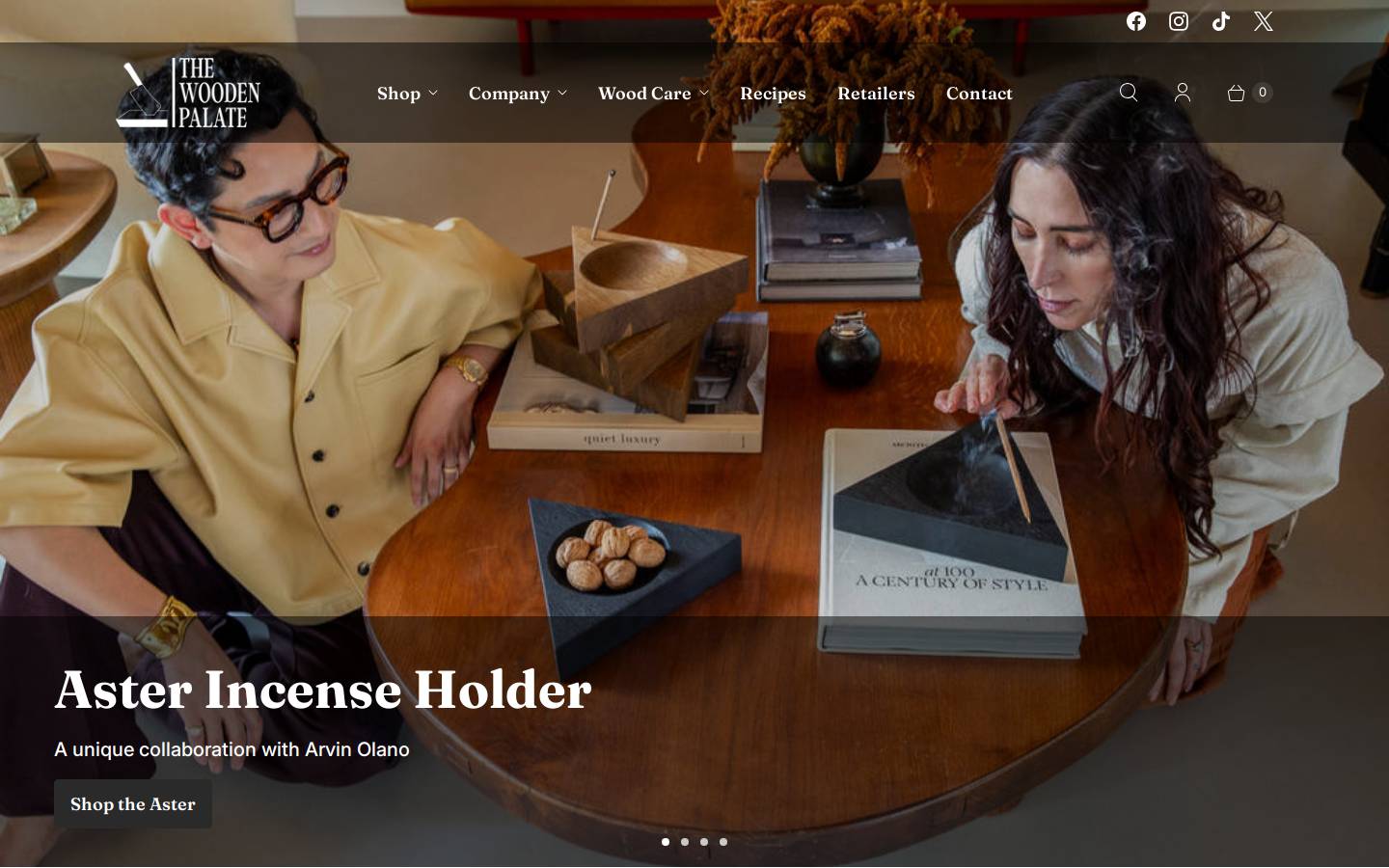 thewoodenpalate.com homepage screenshot