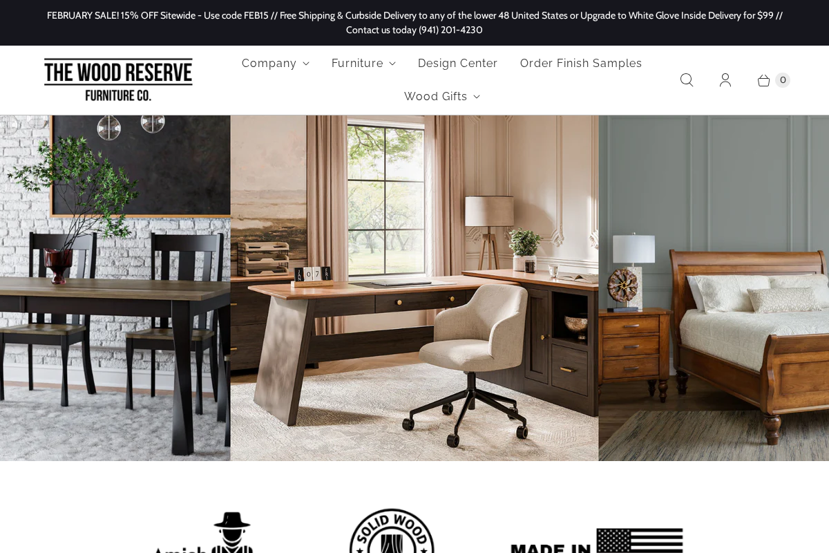 Thewoodreserve homepage screenshot