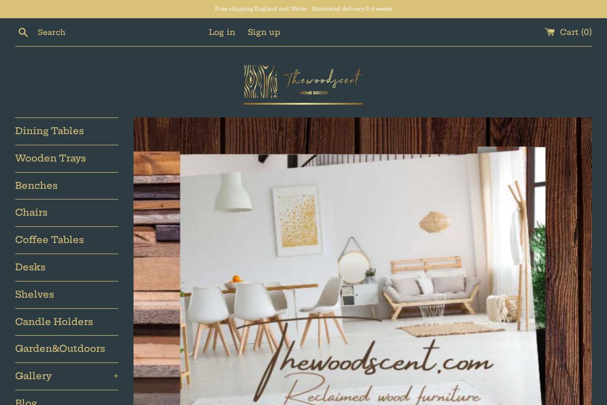 thewoodscent.com homepage screenshot