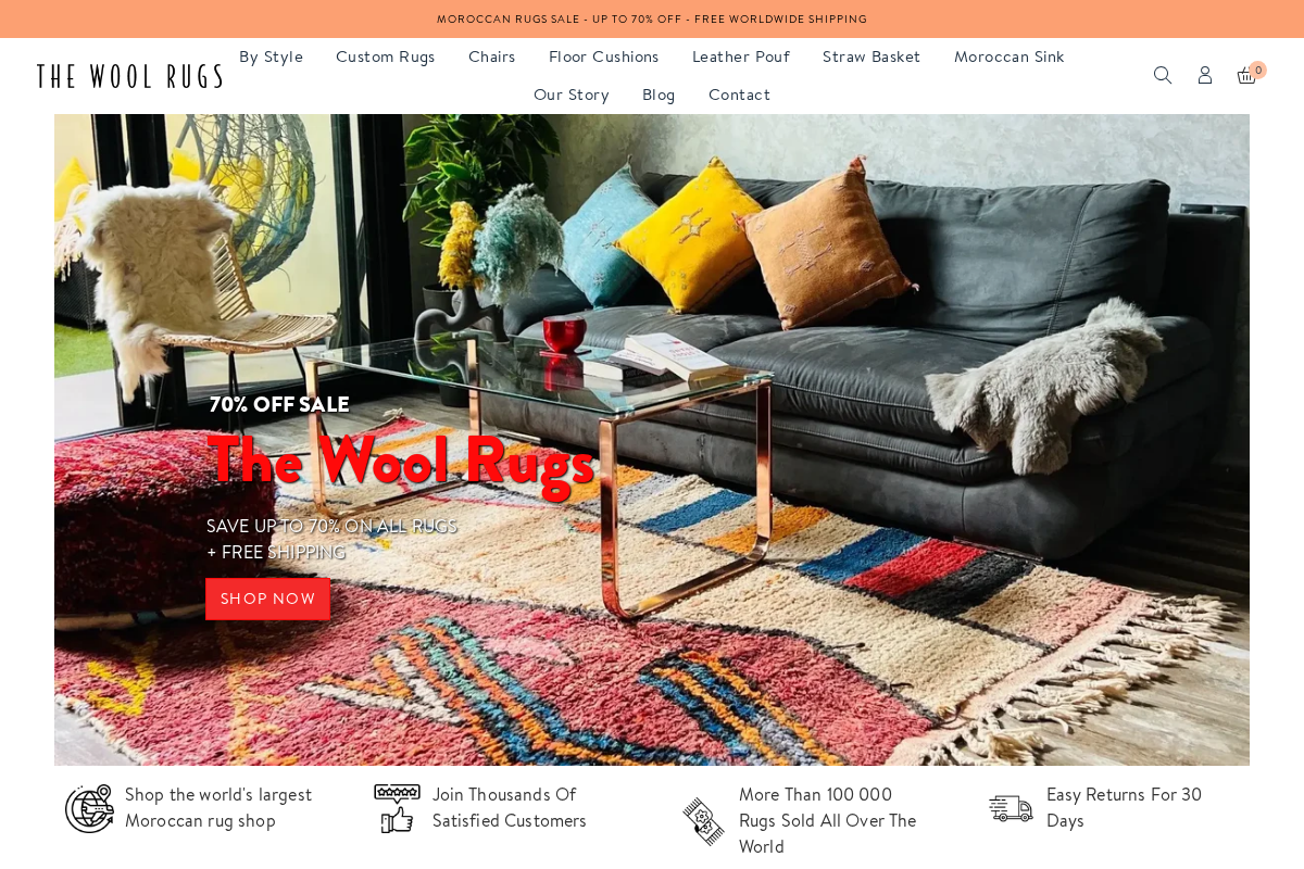 The Wool Rugs homepage screenshot