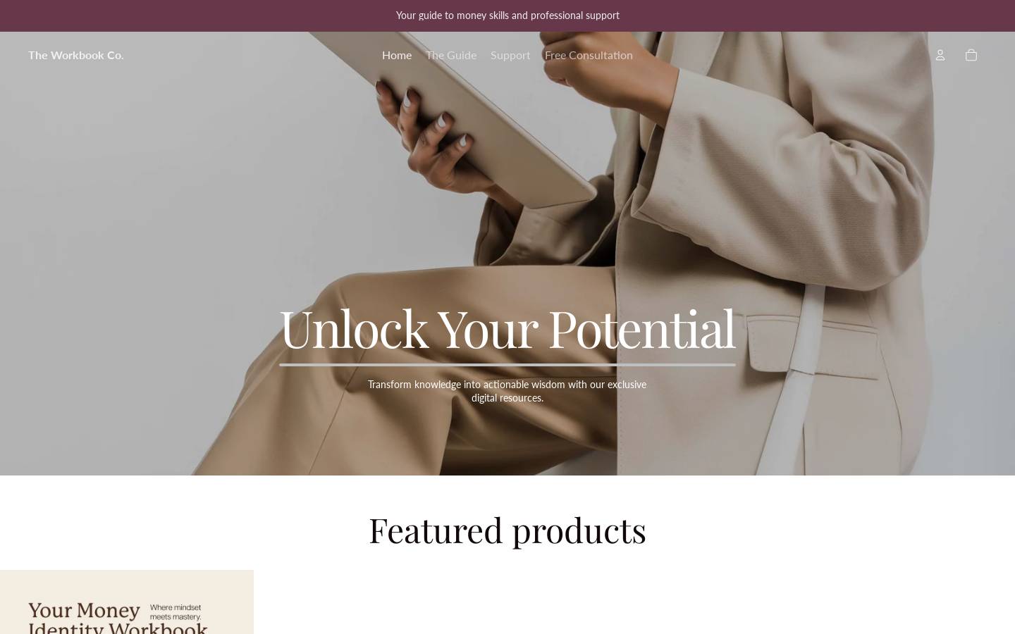 theworkbookco.com homepage screenshot