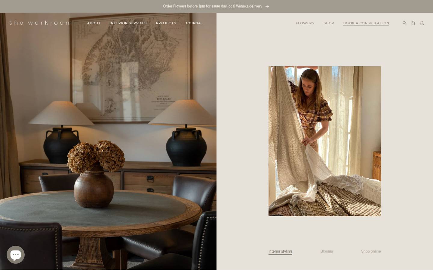 theworkroom.boutique homepage screenshot