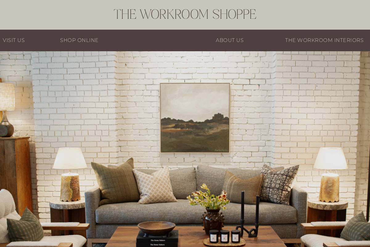 theworkroomshoppe.com homepage screenshot