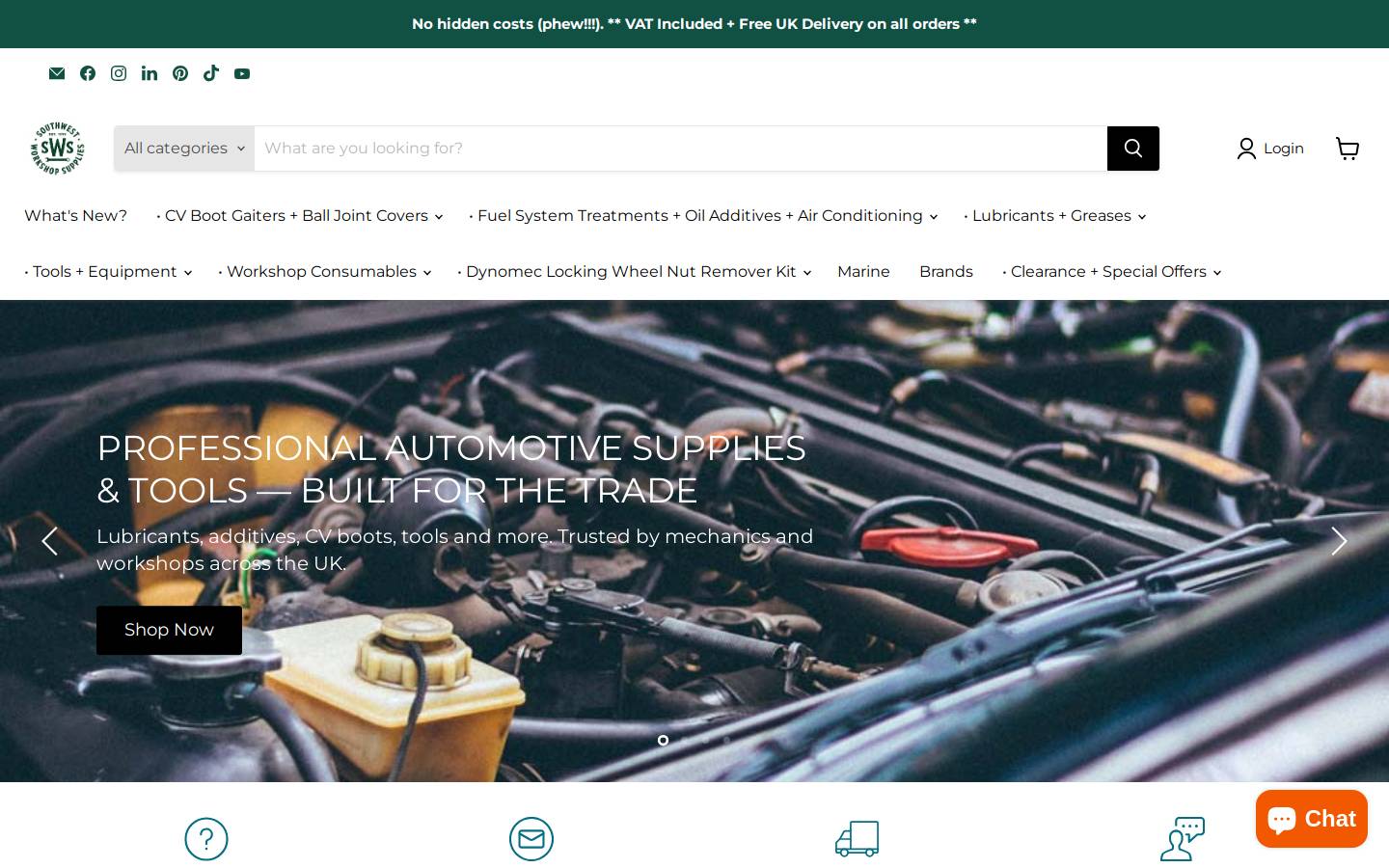 theworkshopsupplies.com homepage screenshot