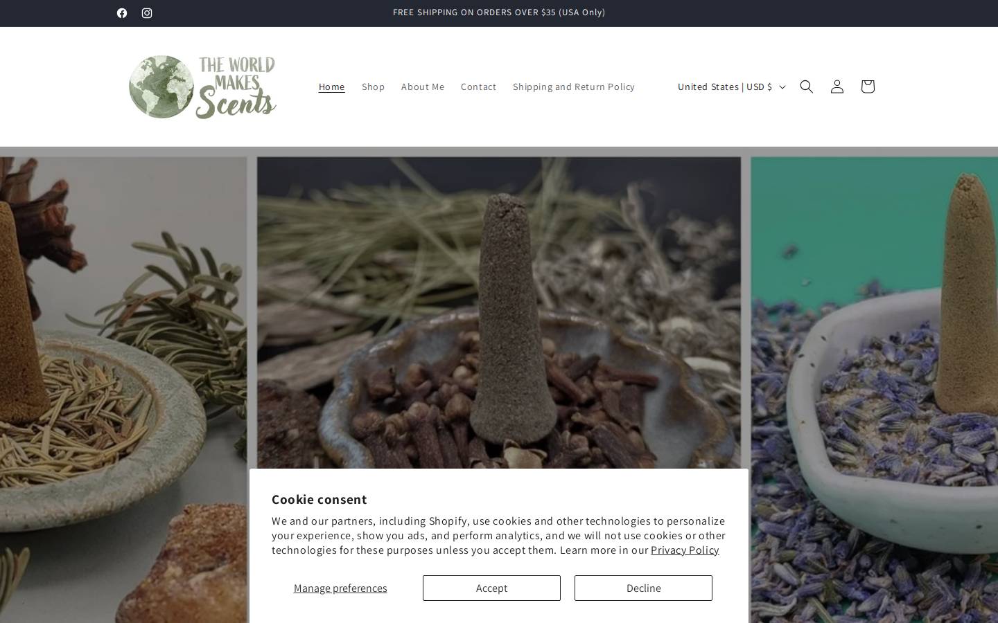 theworldmakesscents.com homepage screenshot