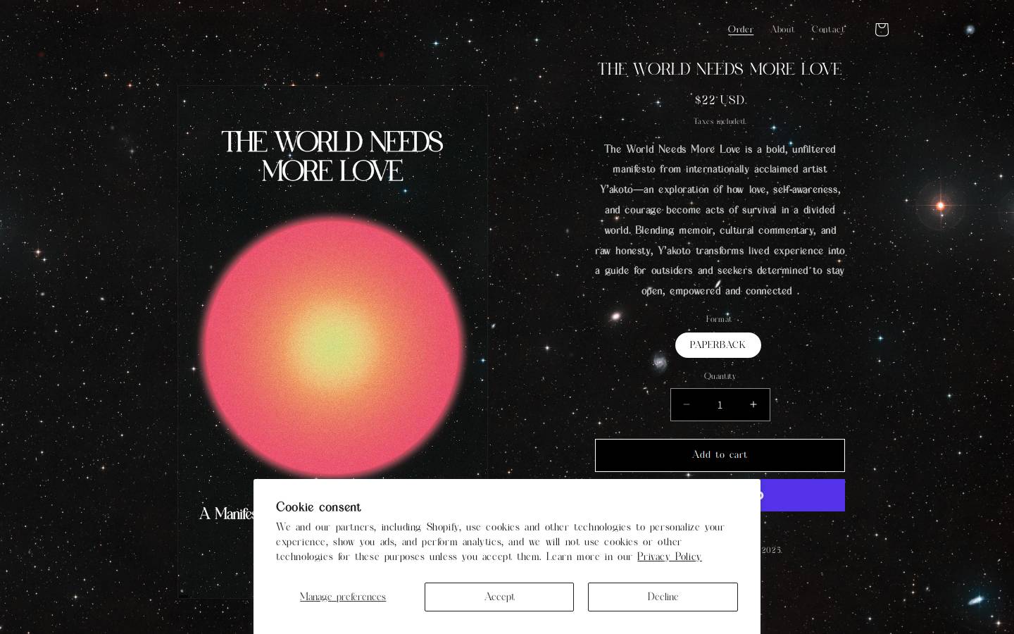 theworldneedsmorelove.org homepage screenshot