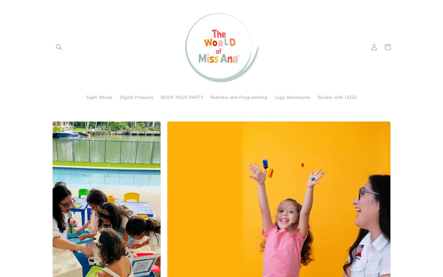 theworldofmissana.com homepage screenshot