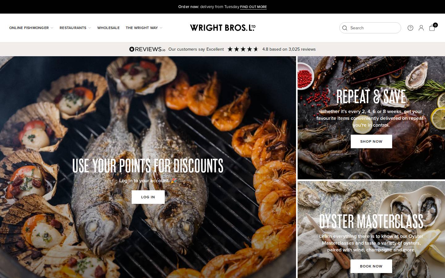 Wright Brothers homepage screenshot