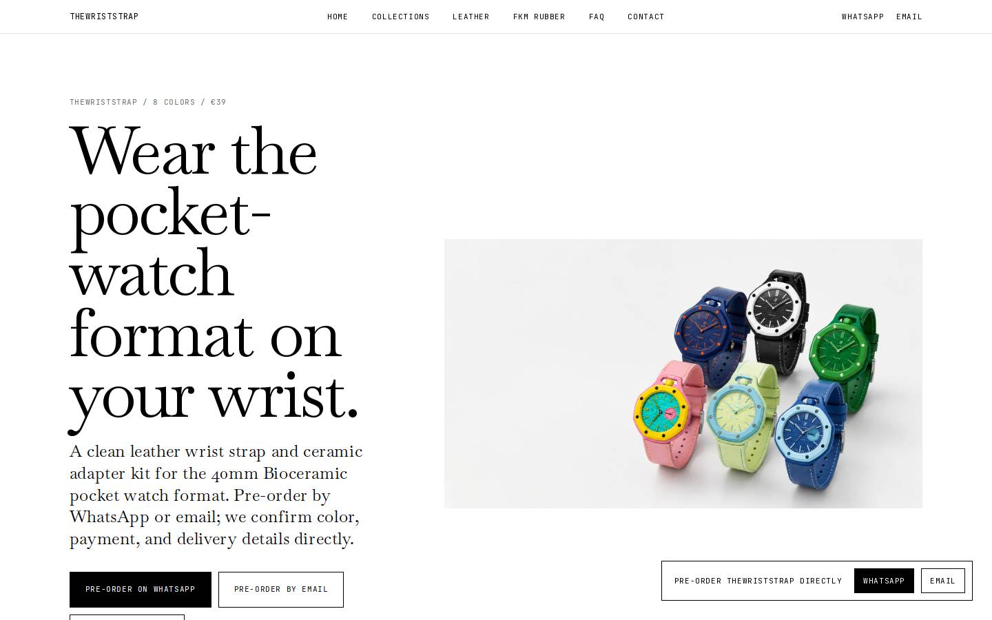 thewriststrap.com homepage screenshot