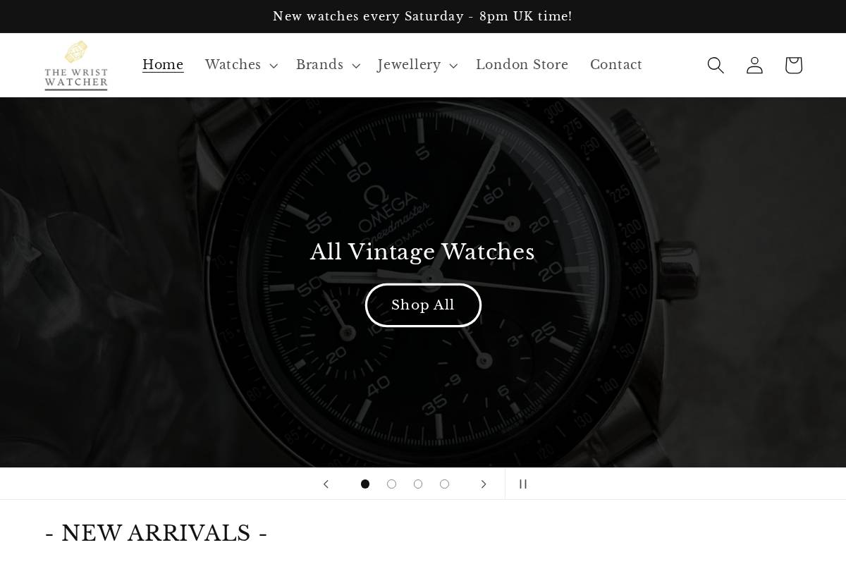 thewristwatcher.co.uk homepage screenshot