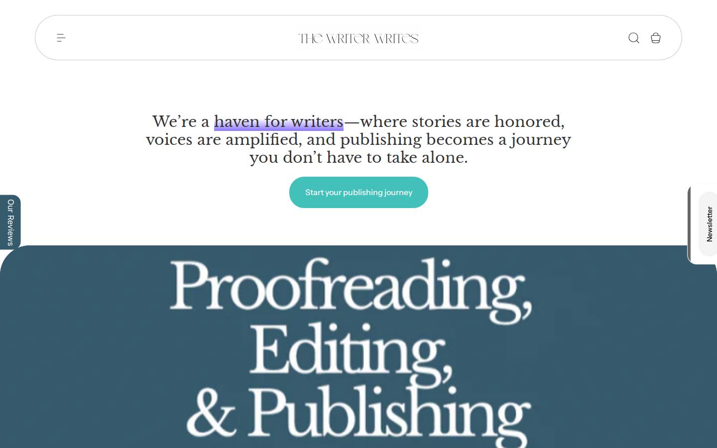 thewriterwrites.com homepage screenshot