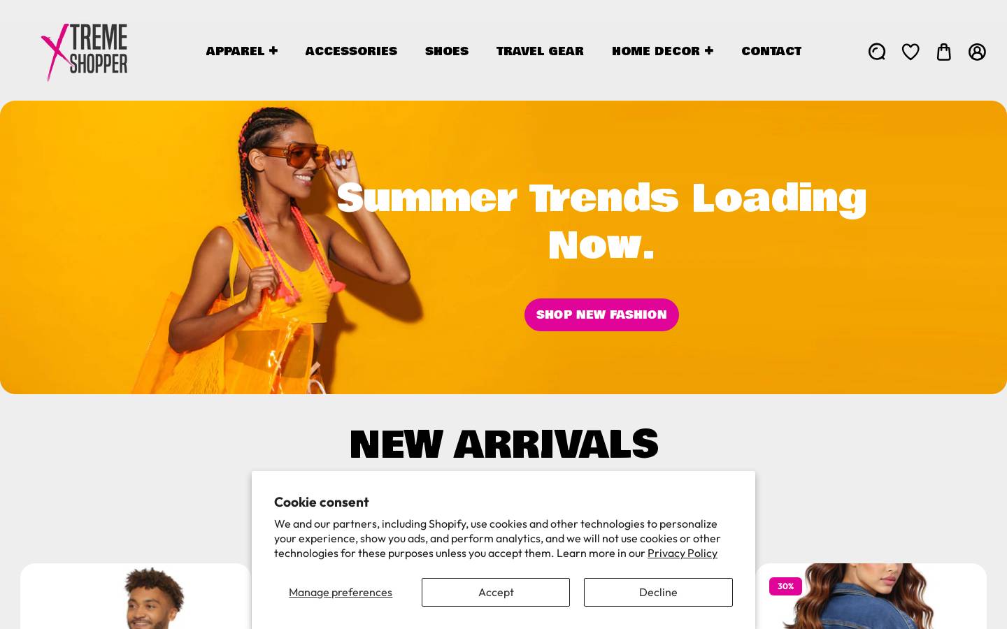 thextremeshopper.com homepage screenshot