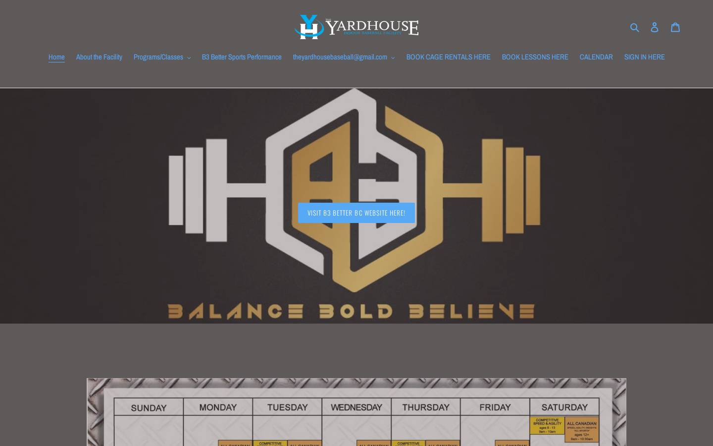 theyardhouse.ca homepage screenshot