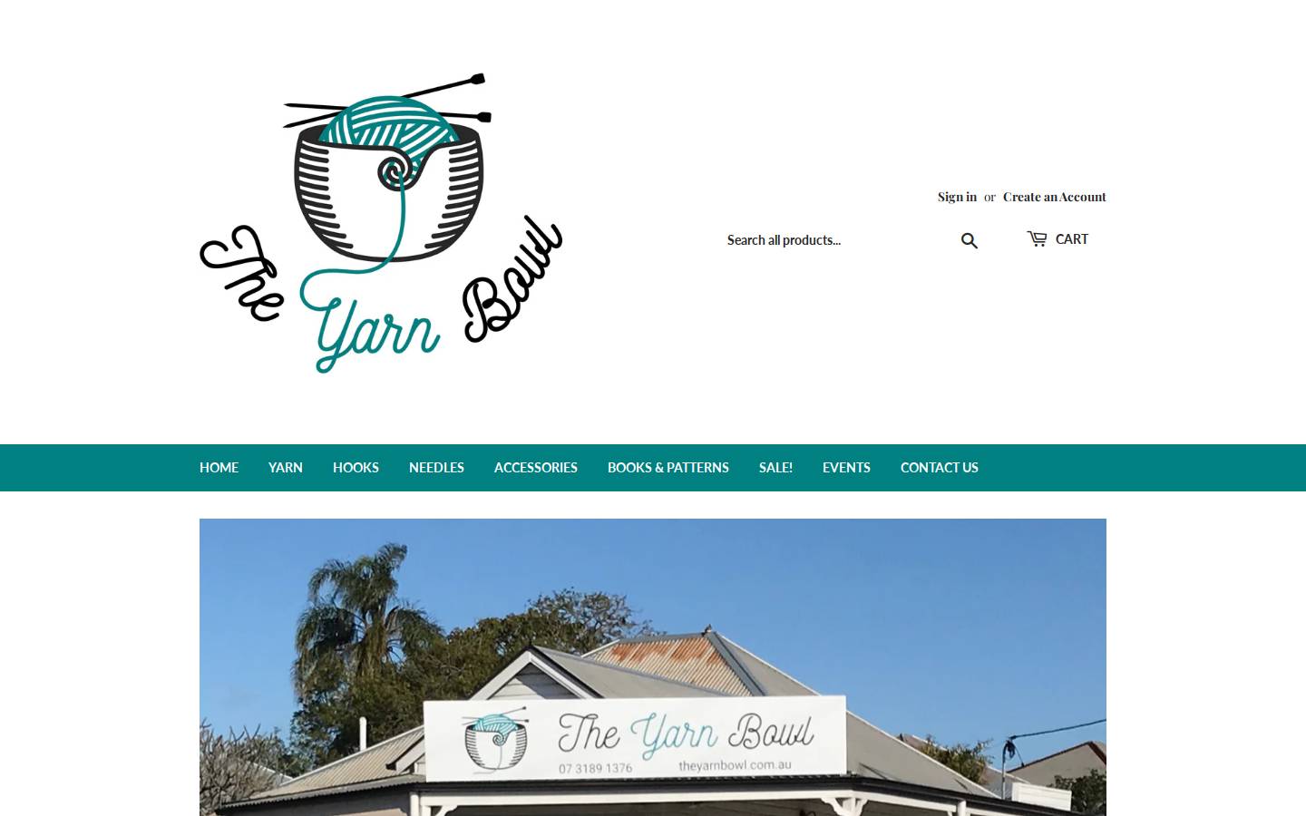 theyarnbowl.com.au homepage screenshot