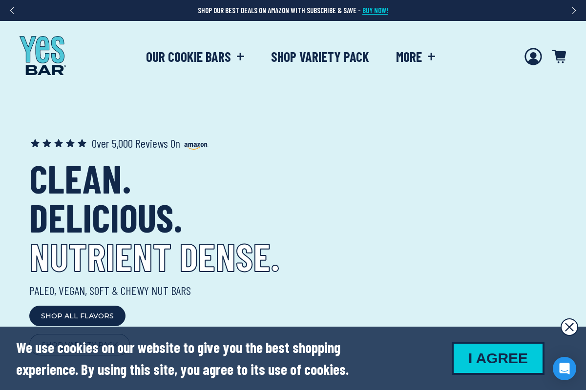 YES BAR® homepage screenshot