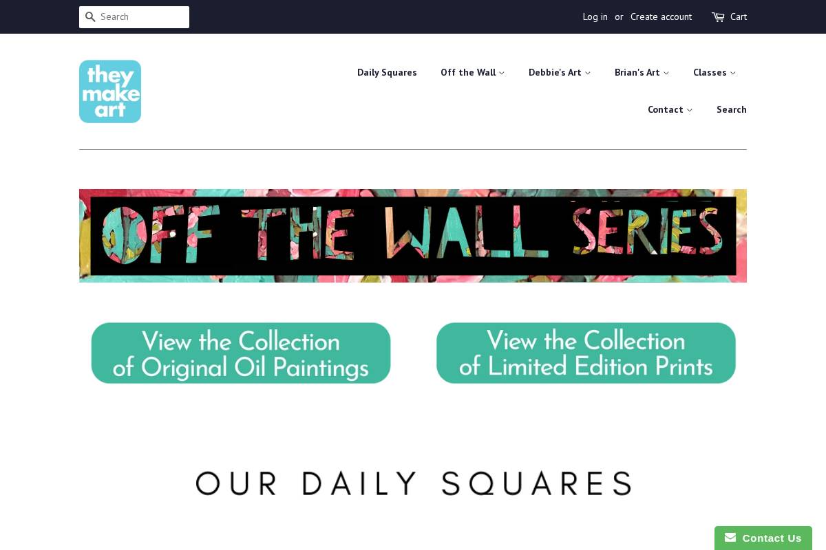 theymakeart.com homepage screenshot