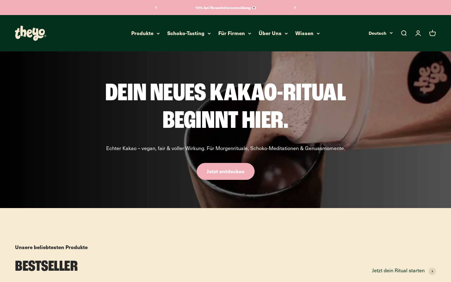 theyo.de homepage screenshot