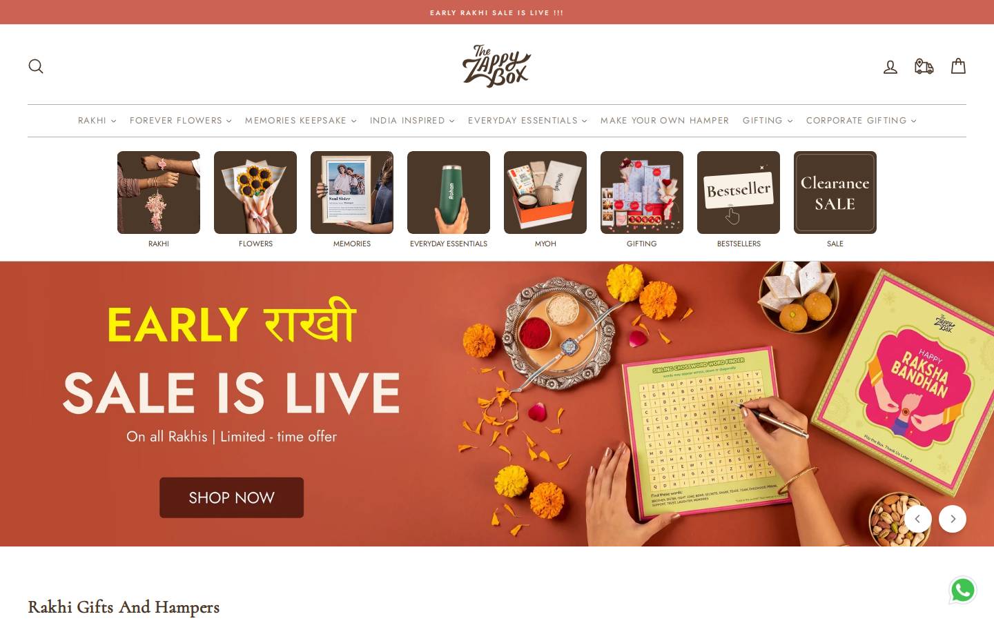 thezappybox.com homepage screenshot