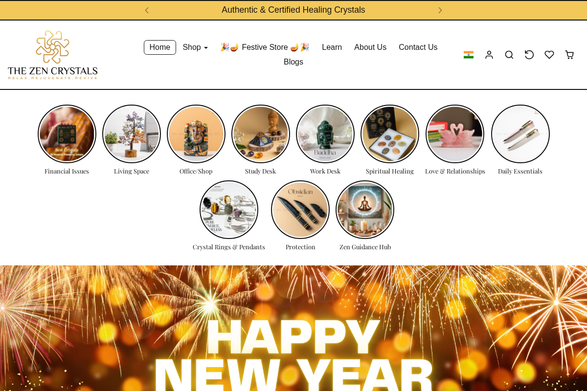 The Zen Crystals homepage screenshot