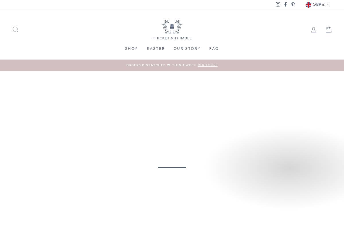 thicketandthimble.com homepage screenshot