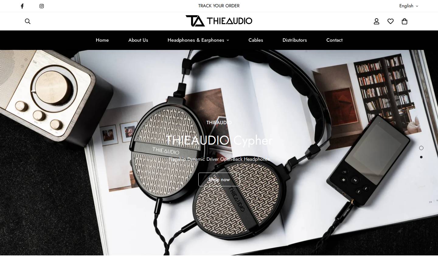 thieaudio.com homepage screenshot