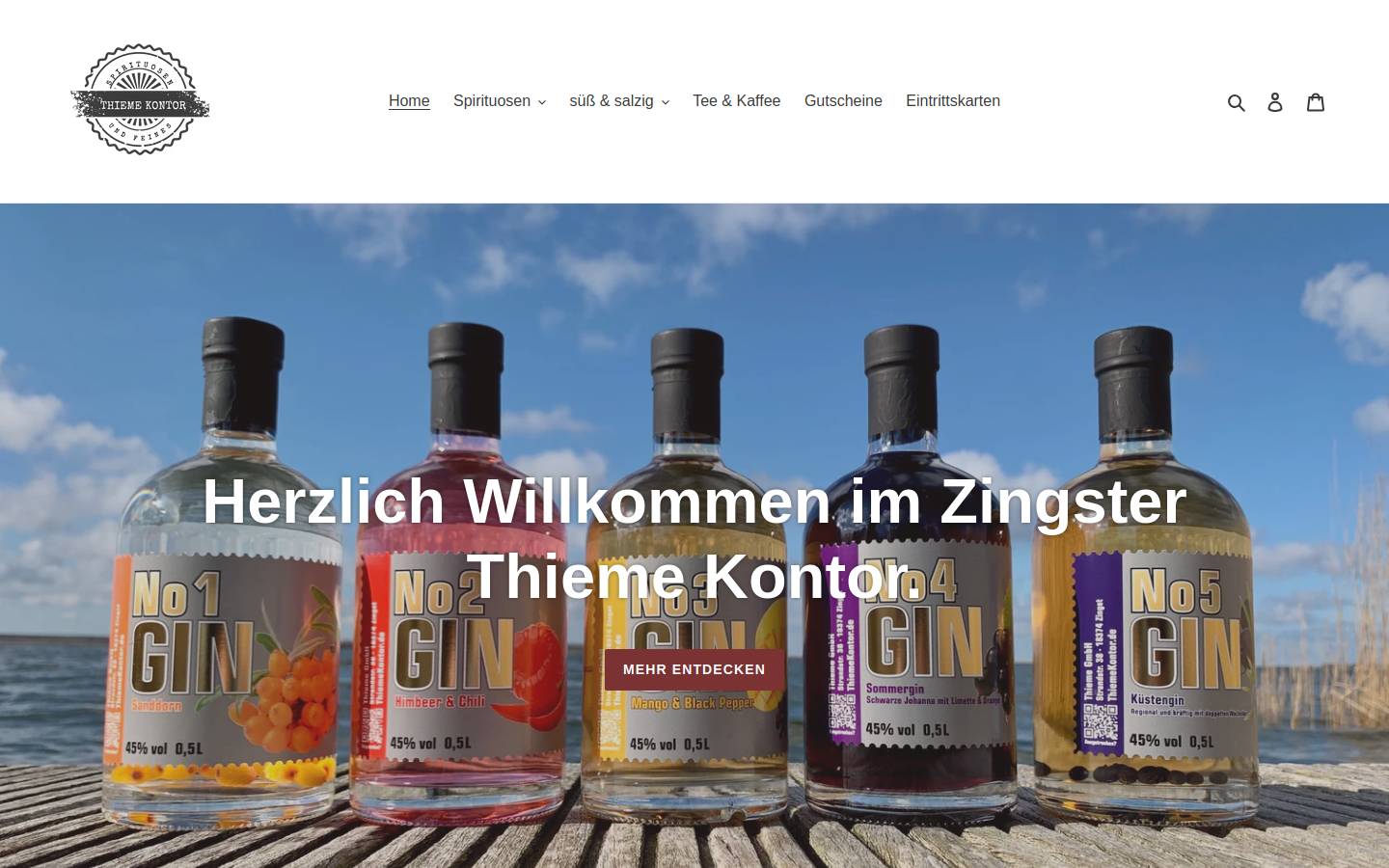 thiemekontor.de homepage screenshot