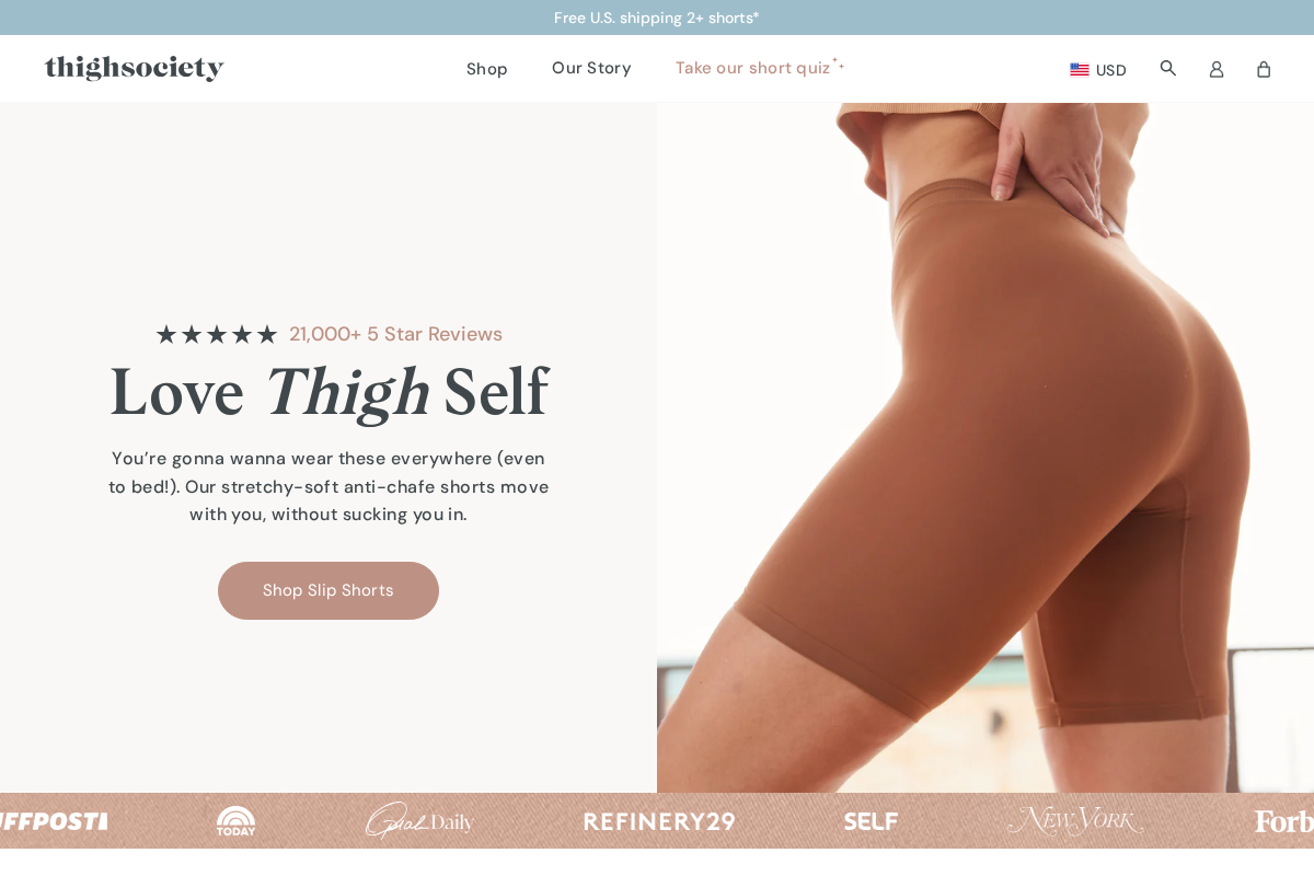 thighsociety.com homepage screenshot
