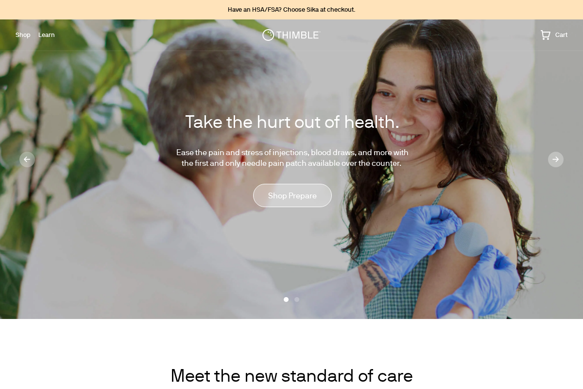 thimblehealth.com homepage screenshot