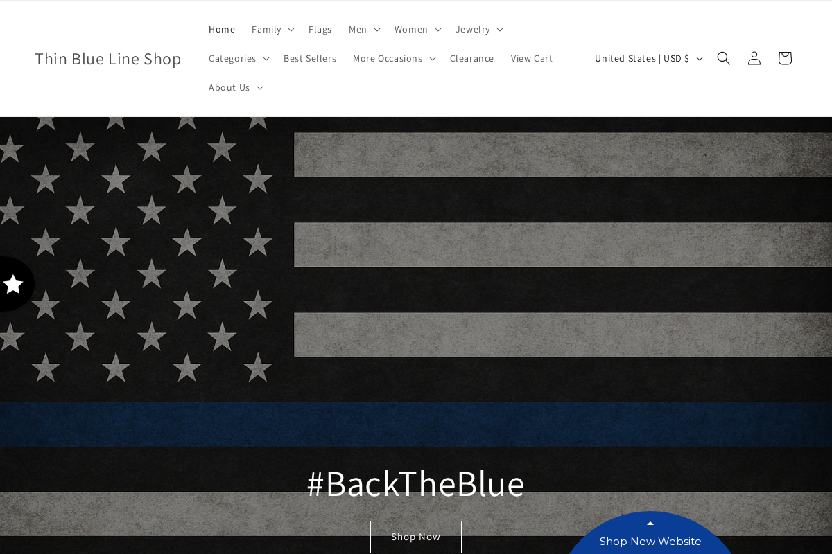 Thin Blue Line homepage screenshot
