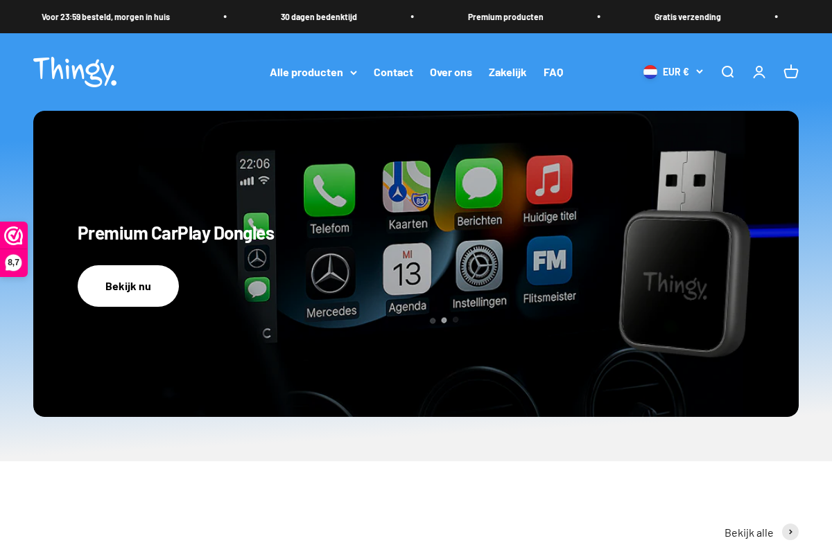 Thingy-Products homepage screenshot