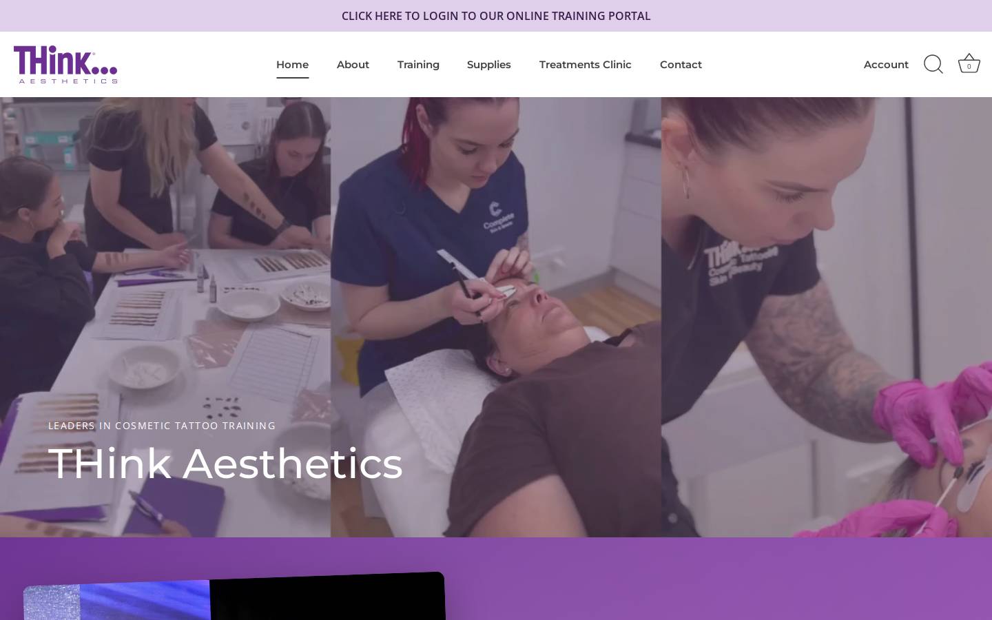 thinkaesthetics.com.au homepage screenshot